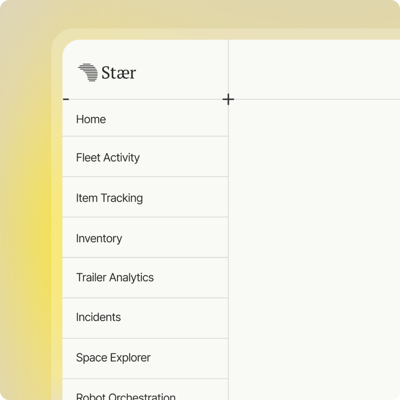 The Staer console module navigation